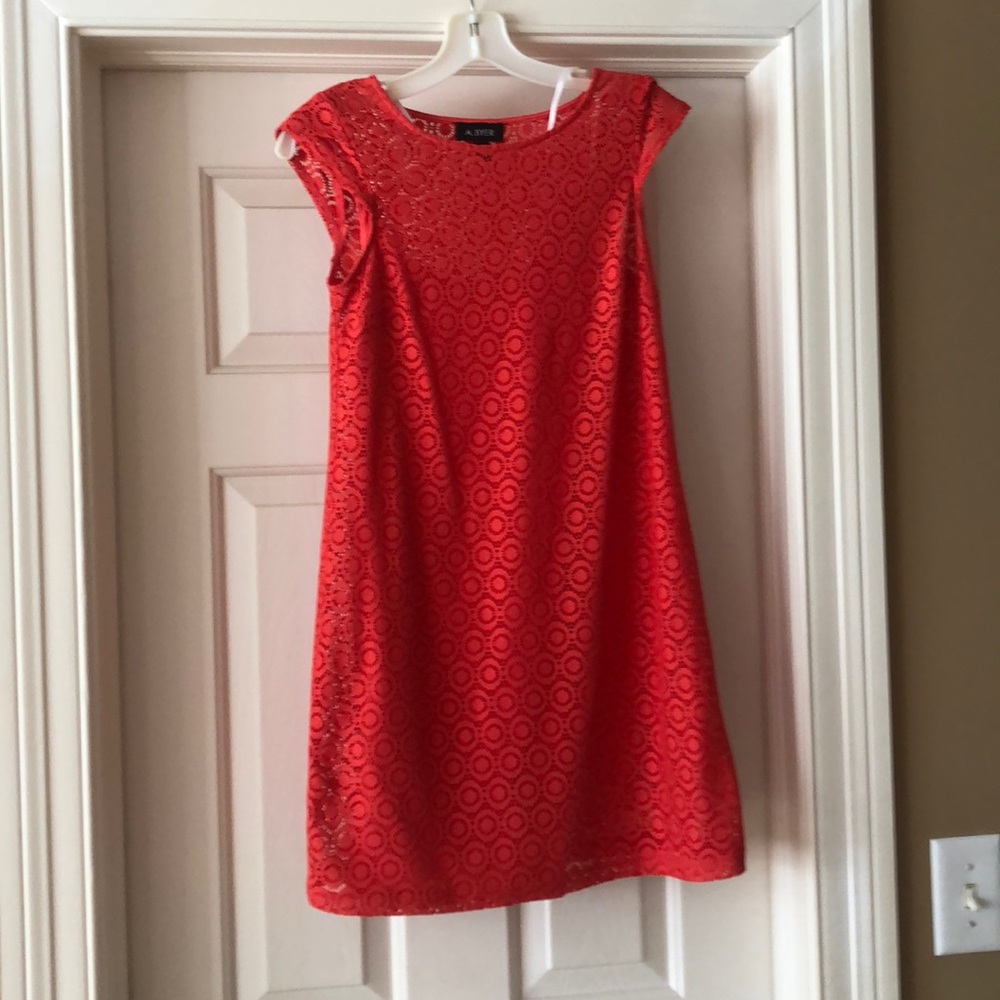 Orange lace dress